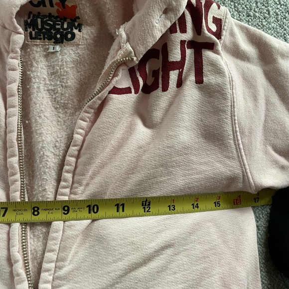 Baby pink FREE CITY hooded sweatshirt - Picture 4 of 5